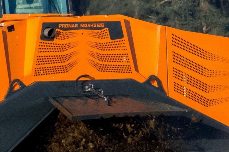 PRONAR MBA 4512g windrow turner in use